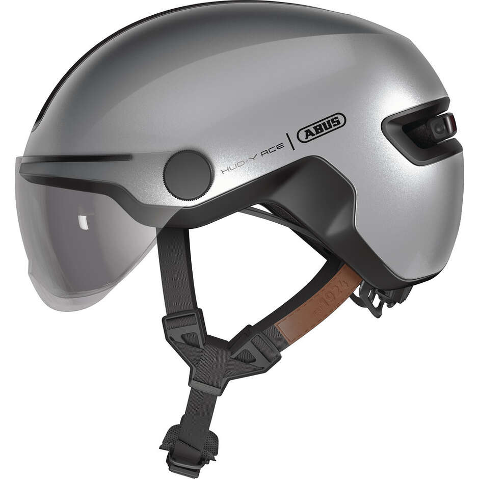 Abus Urban HUD-Y ACE Gleam Silver Bike Helmet