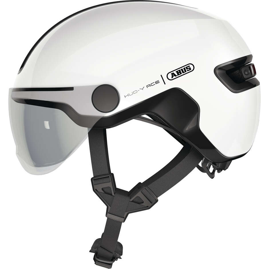 Abus Urban HUD-Y ACE Shiny White Bike Helmet