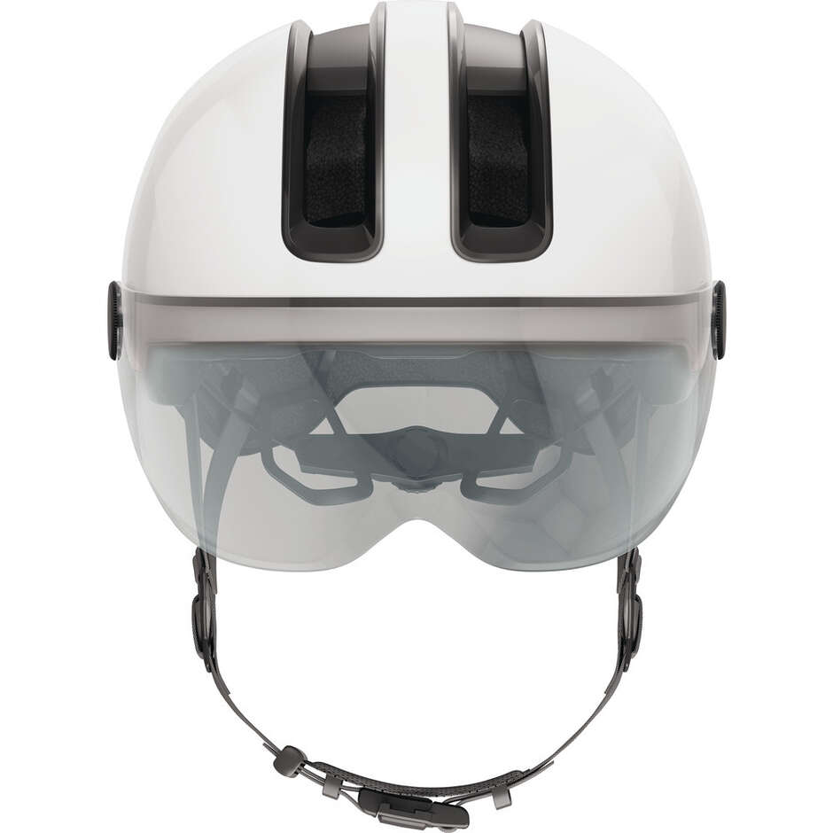 Abus Urban HUD-Y ACE Shiny White Bike Helmet