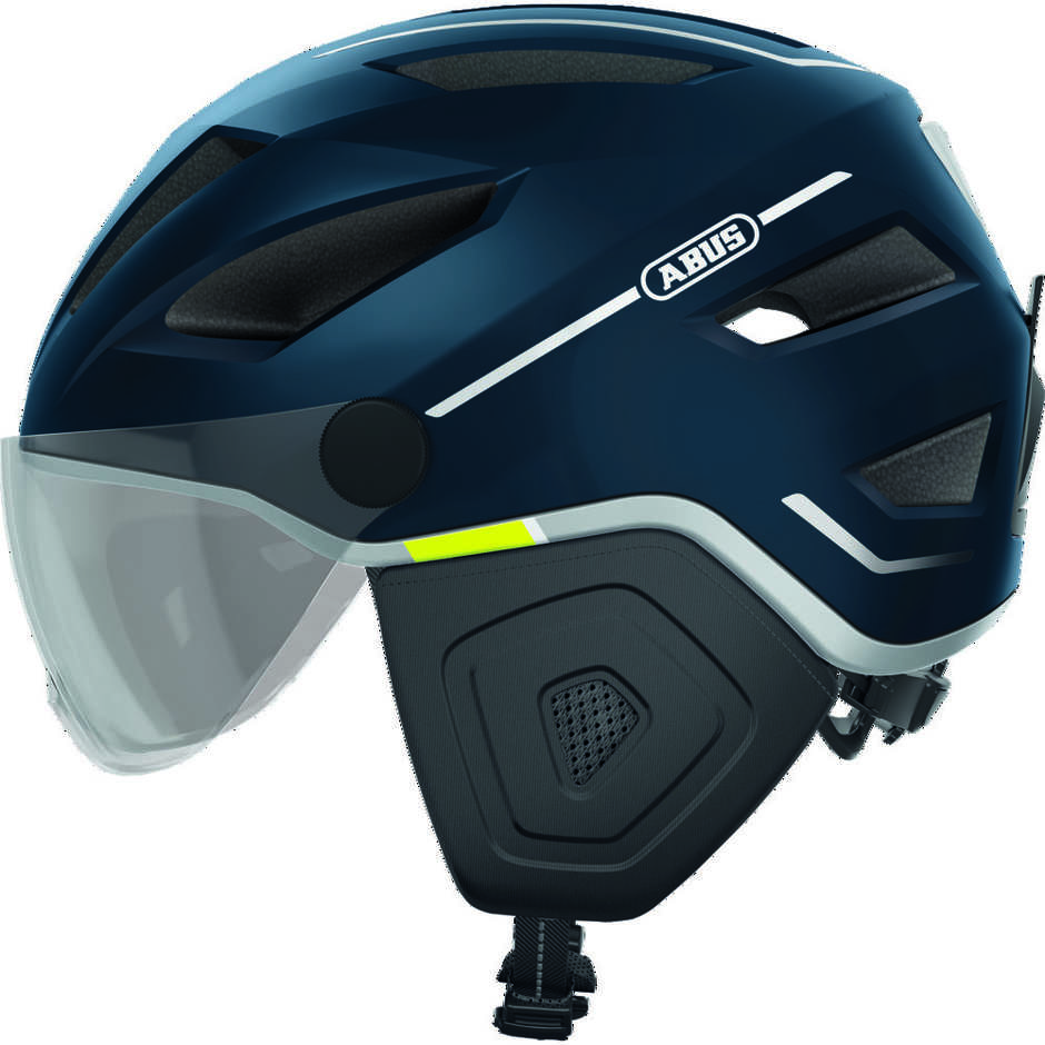 Abus Urban Pedelec 2.0 Ace Bicycle Helmet With Visor and Night Blue Led