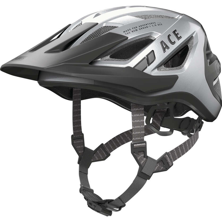 Abus Urban URBAN-I 3.0 ACE Gleam Silver Bike Helmet