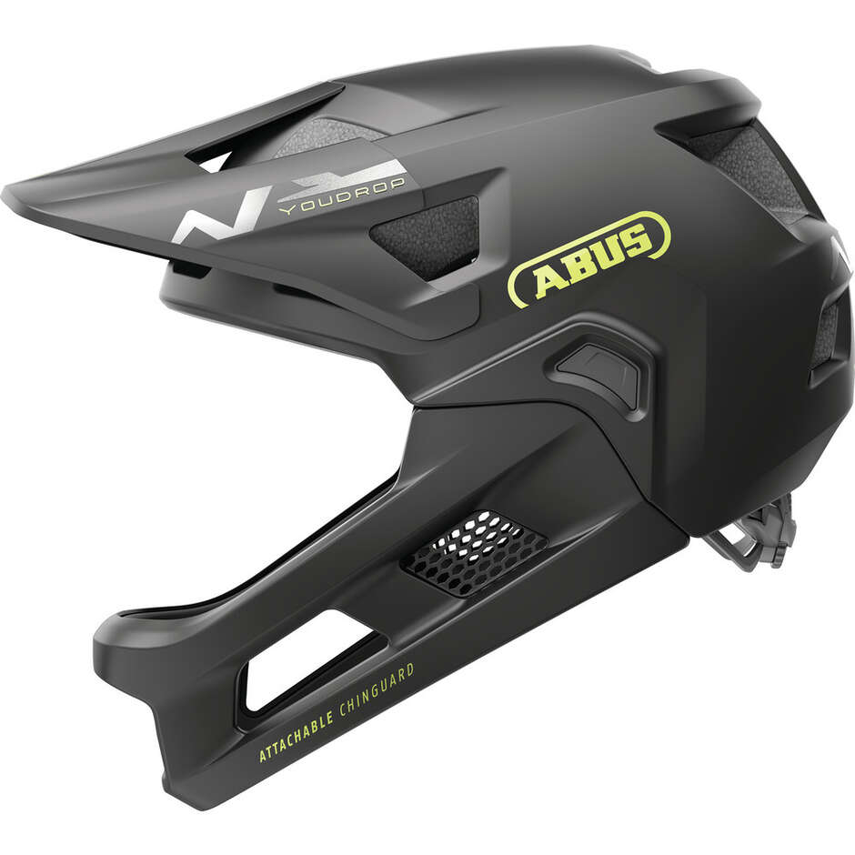Abus YOUDROOP FF Child MTB Bike Helmet Black