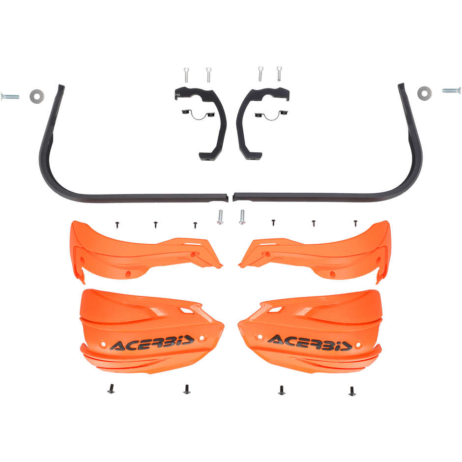 Acerbis ADV TYPE D handguards for YAMAHA Tenere 700 (2024-2026) and other models (Orange/Black)
