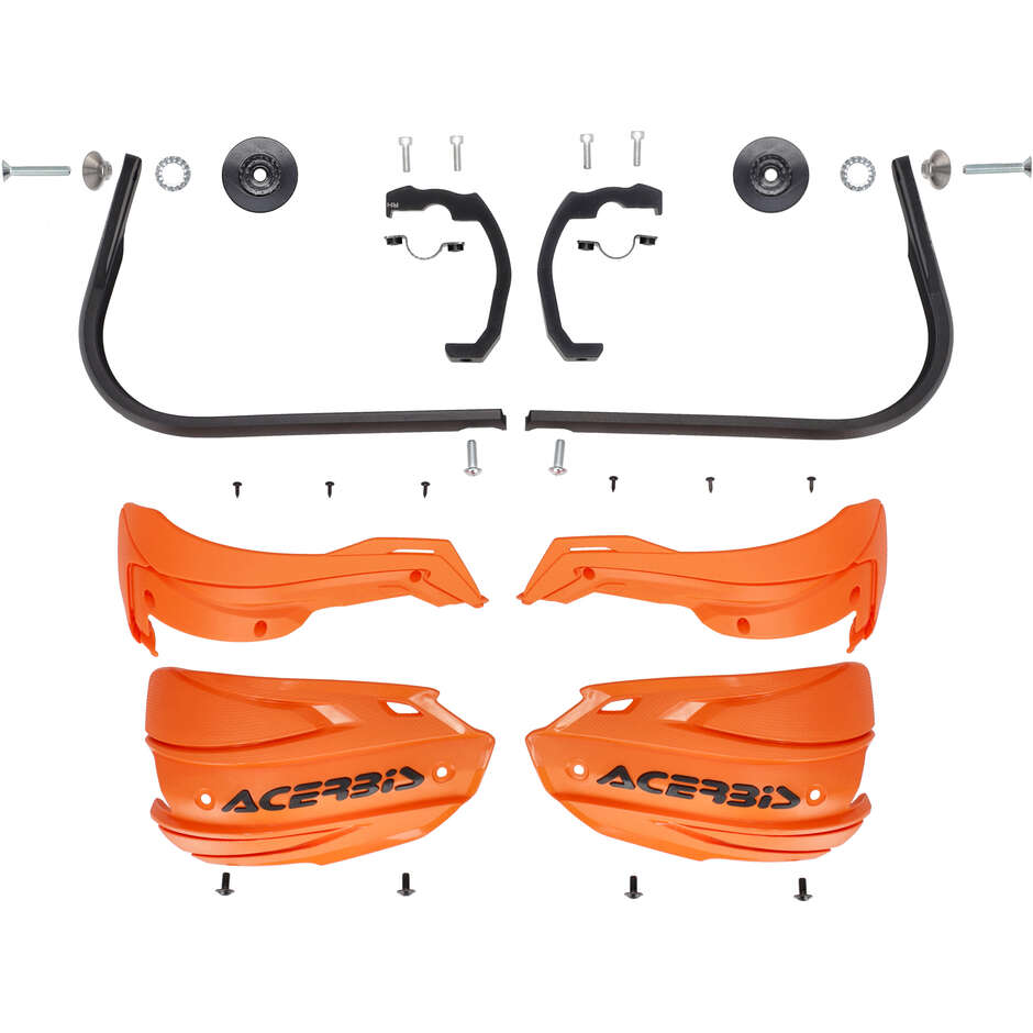 Acerbis ADV TYPE G Handprotektoren für KTM 125 ENDURO R (2025-2026) und andere Modelle (Orange/Schwarz)