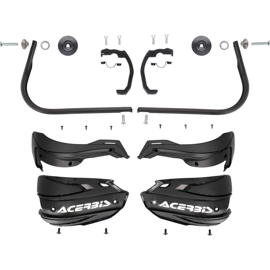 Acerbis ADV TYPE G Handprotektoren für KTM 125 ENDURO R (2025-2026) und andere Modelle (Schwarz/Weiß)