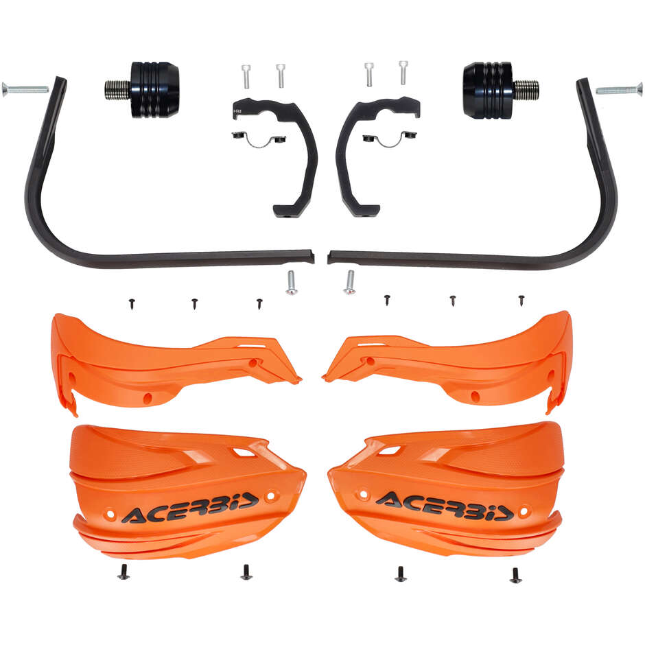 Acerbis ADV TYPE O handguards for SUZUKI DR-Z4S / DR-Z4SM (2025-2026) (Orange/Black)