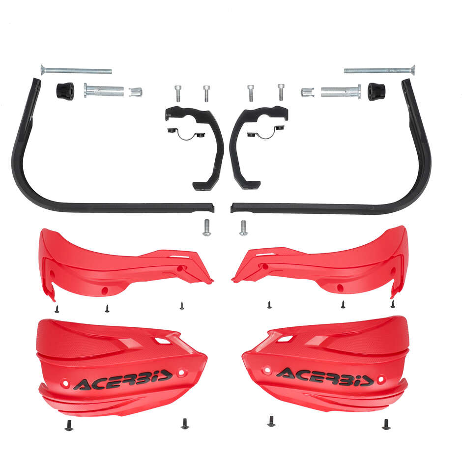 Acerbis ADV TYPE P Handschützer für CFMOTO 450 MT (2024-2026) und andere Modelle (Rot/Schwarz)