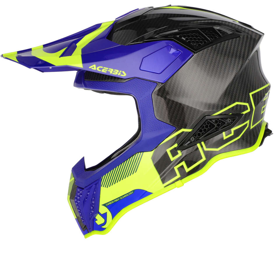 Acerbis AIRSTRIKE-C Blue Yellow Cross Enduro Motorcycle Helmet