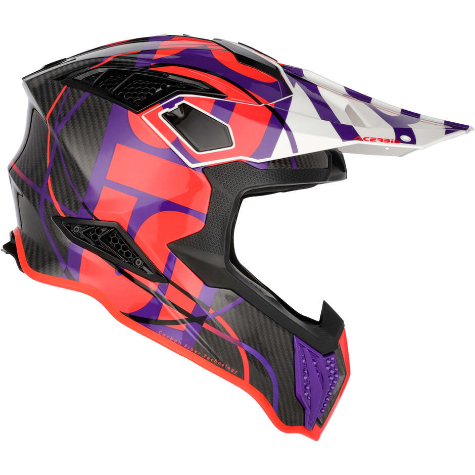 Acerbis AIRSTRIKE-C Cross Enduro Motorcycle Helmet Black Orange Fluo