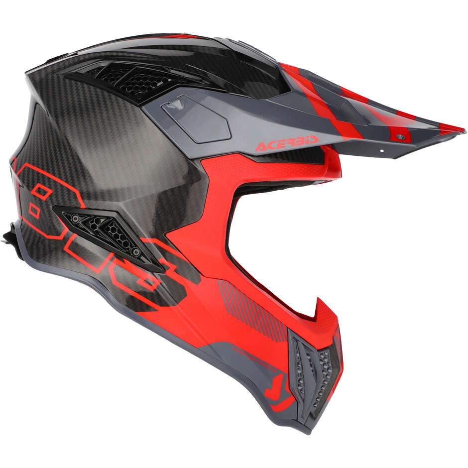 Acerbis AIRSTRIKE-C Red/Grey Cross Enduro Motorcycle Helmet