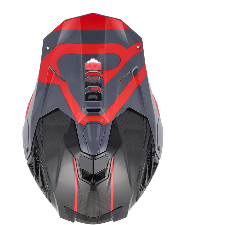 Acerbis AIRSTRIKE-C Red/Grey Cross Enduro Motorcycle Helmet