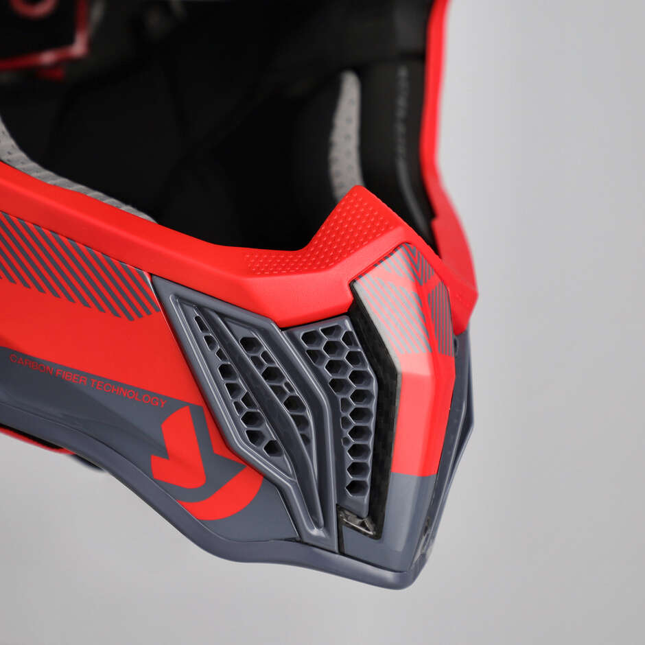 Acerbis AIRSTRIKE-C Rot/Grau Kreuz Enduro-Motorradhelm