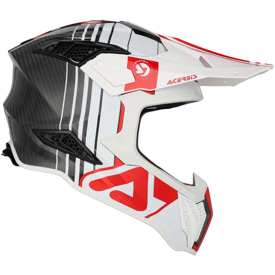Acerbis AIRSTRIKE-C White Red Cross Enduro Motorcycle Helmet