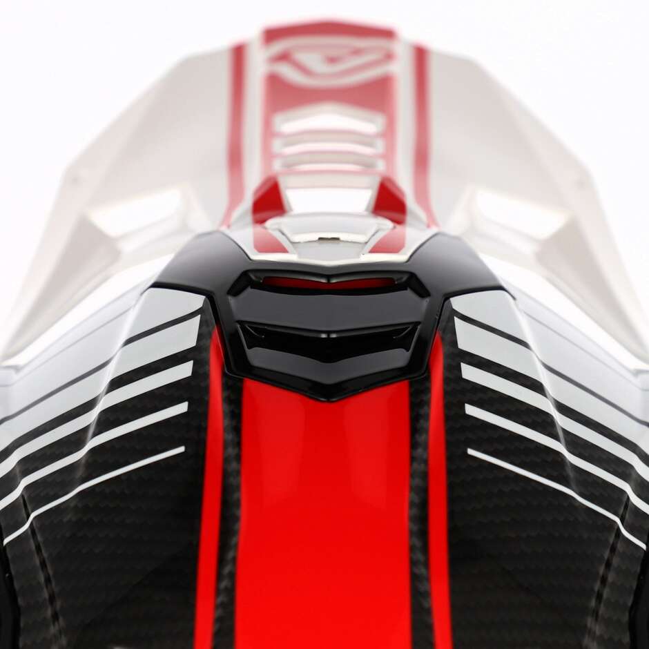 Acerbis AIRSTRIKE-C White Red Cross Enduro Motorcycle Helmet