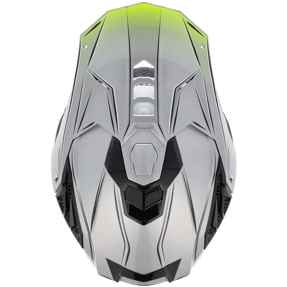 Acerbis AIRSTRIKE-X Cross Enduro Motorradhelm Grau Fluoreszierend Gelb