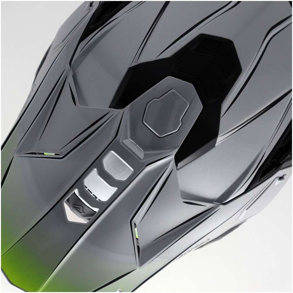 Acerbis AIRSTRIKE-X Cross Enduro Motorradhelm Grau Fluoreszierend Gelb
