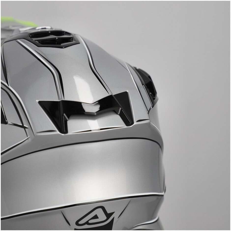 Acerbis AIRSTRIKE-X Cross Enduro Motorradhelm Grau Fluoreszierend Gelb