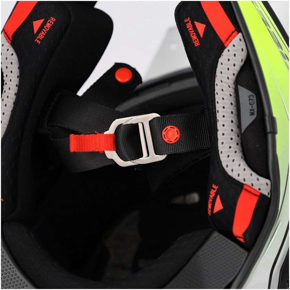 Acerbis AIRSTRIKE-X Cross Enduro Motorradhelm Grau Fluoreszierend Gelb