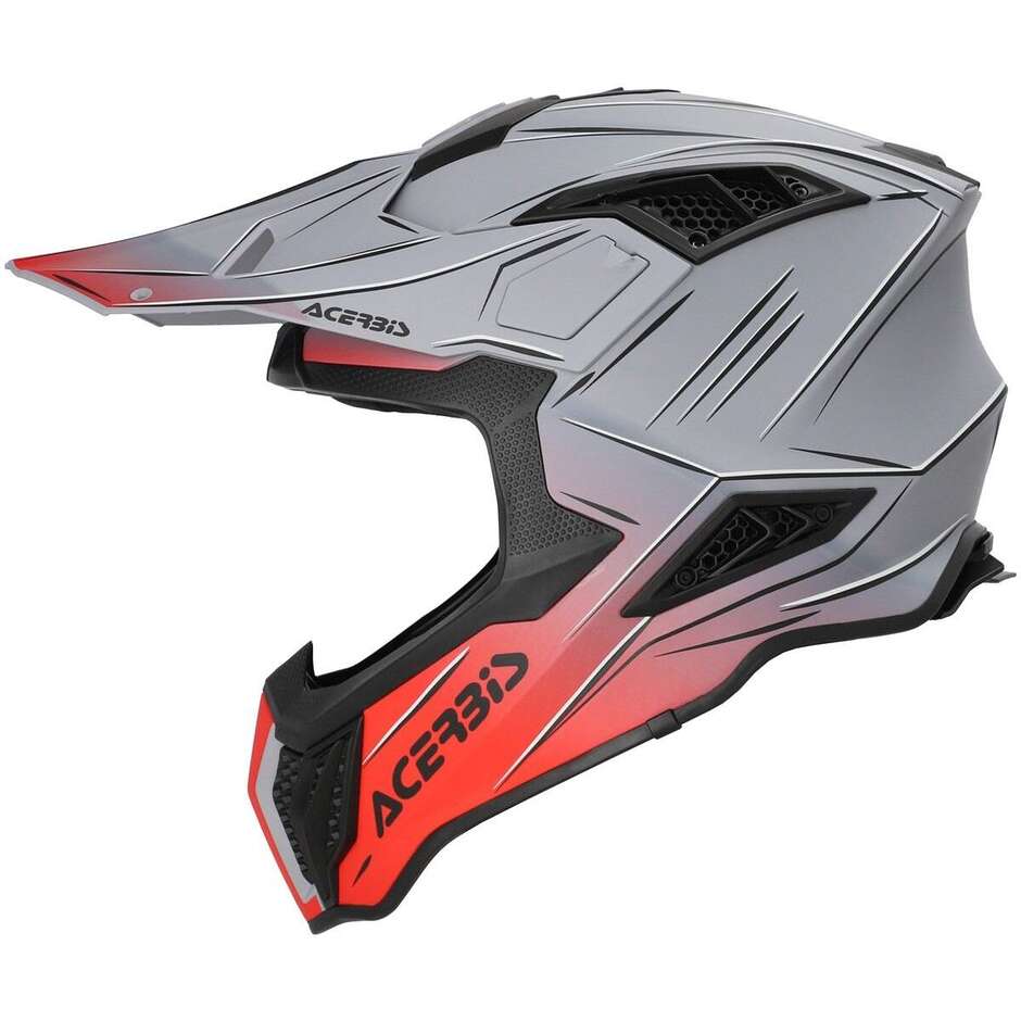Acerbis AIRSTRIKE-X Cross Enduro Motorradhelm Grau Rot