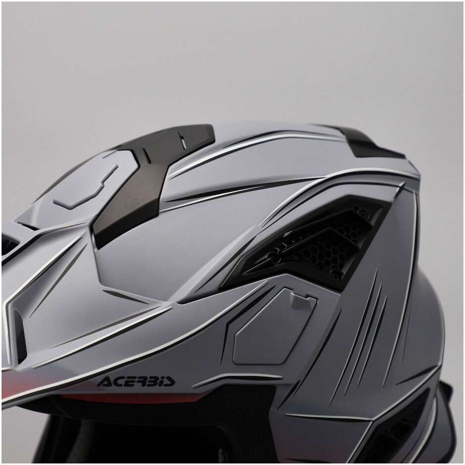 Acerbis AIRSTRIKE-X Cross Enduro Motorradhelm Grau Rot