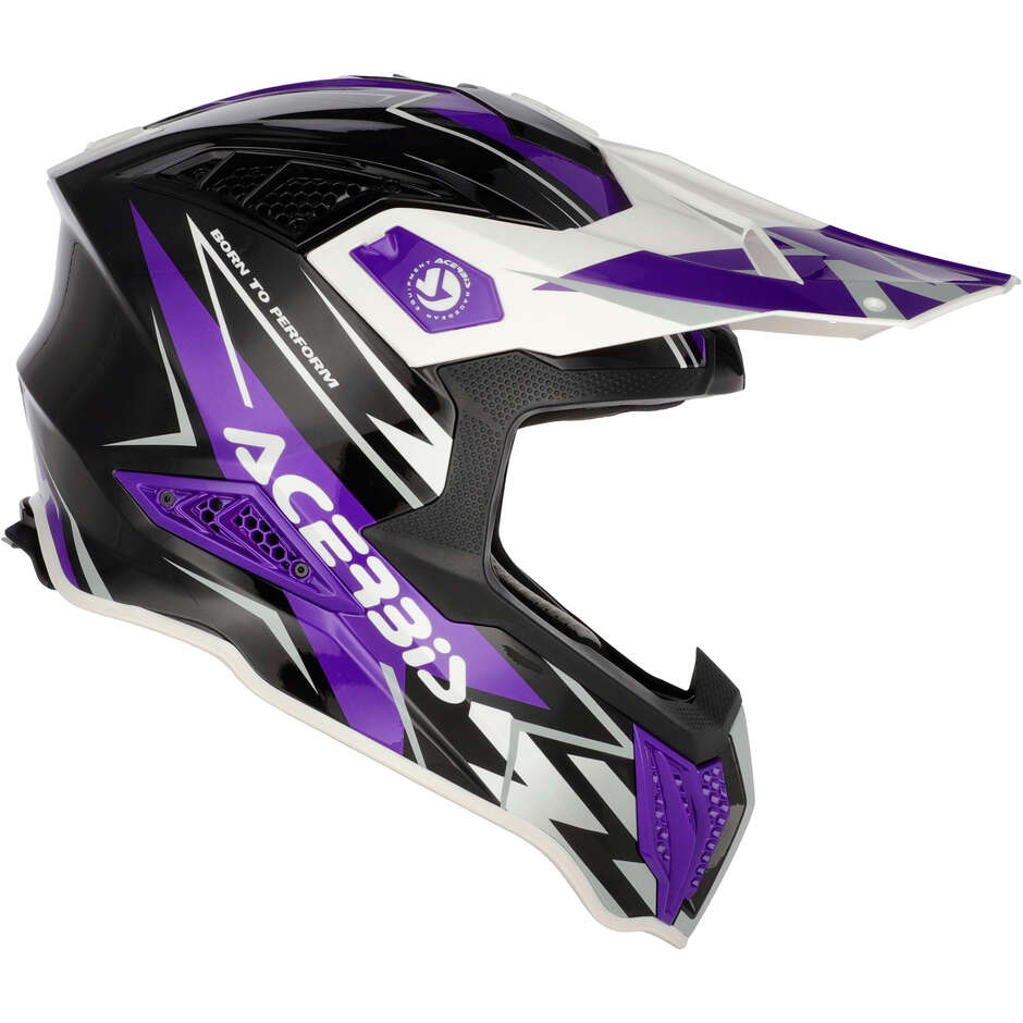 Acerbis AIRSTRIKE-X Cross Enduro Motorradhelm Schwarz Lila