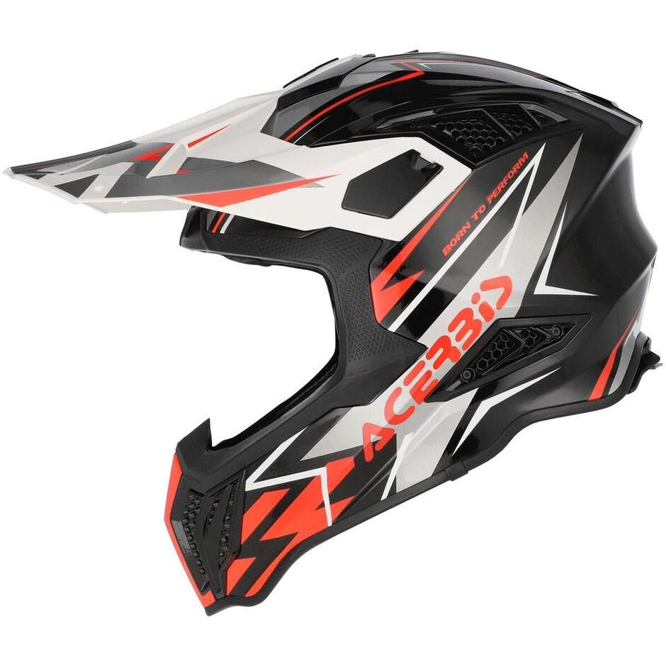 Acerbis AIRSTRIKE-X Cross Enduro Motorradhelm Schwarz Orange Fluo