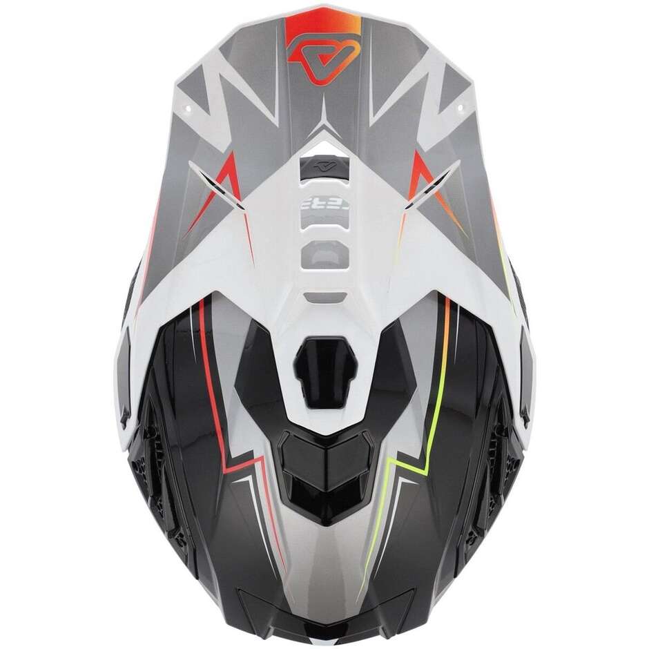 Acerbis AIRSTRIKE-X Cross Enduro Motorradhelm Schwarz Orange Fluo