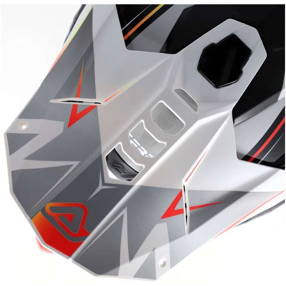 Acerbis AIRSTRIKE-X Cross Enduro Motorradhelm Schwarz Orange Fluo