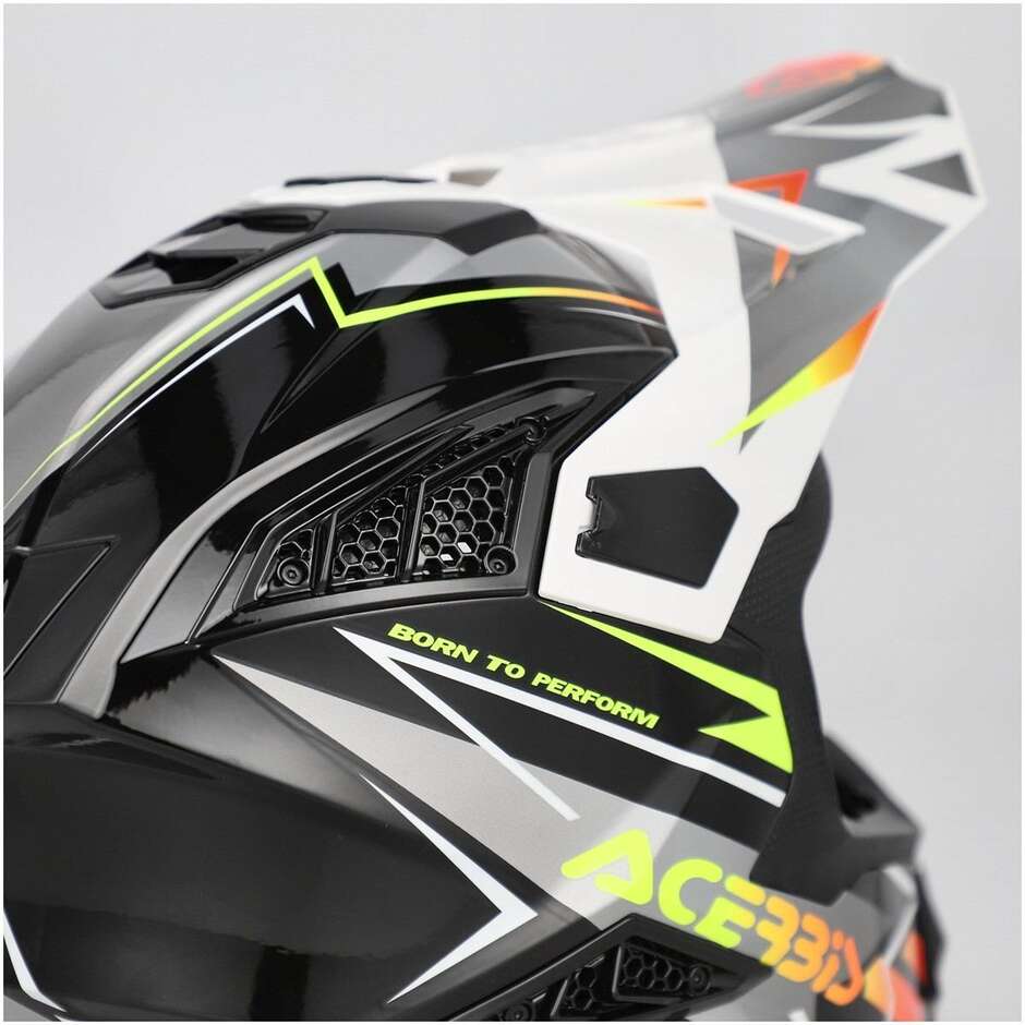Acerbis AIRSTRIKE-X Cross Enduro Motorradhelm Schwarz Orange Fluo