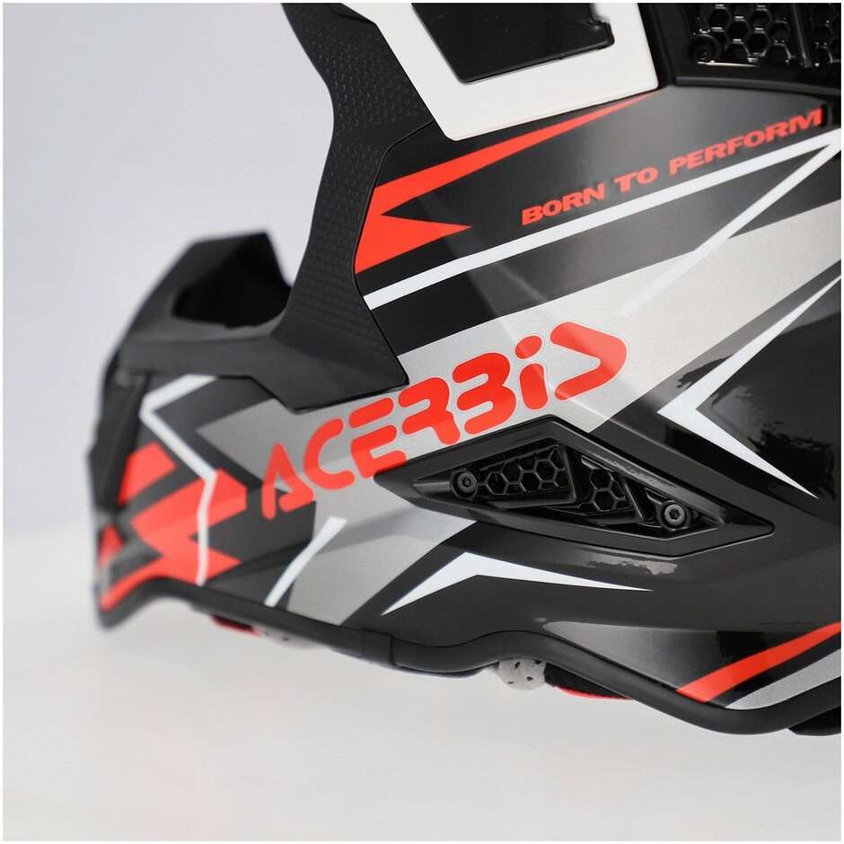 Acerbis AIRSTRIKE-X Cross Enduro Motorradhelm Schwarz Orange Fluo
