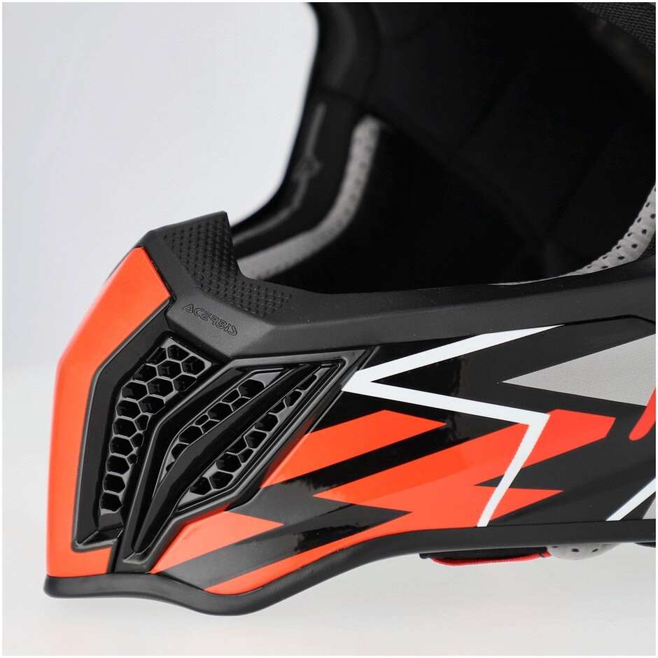 Acerbis AIRSTRIKE-X Cross Enduro Motorradhelm Schwarz Orange Fluo