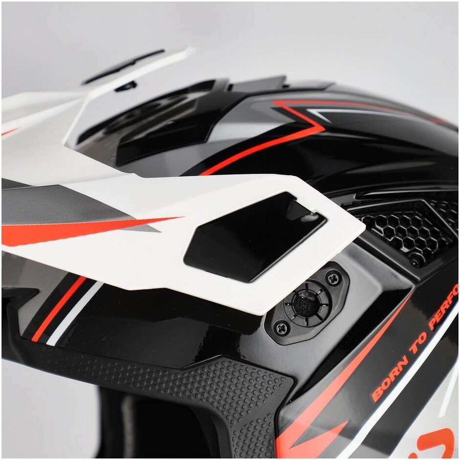 Acerbis AIRSTRIKE-X Cross Enduro Motorradhelm Schwarz Orange Fluo