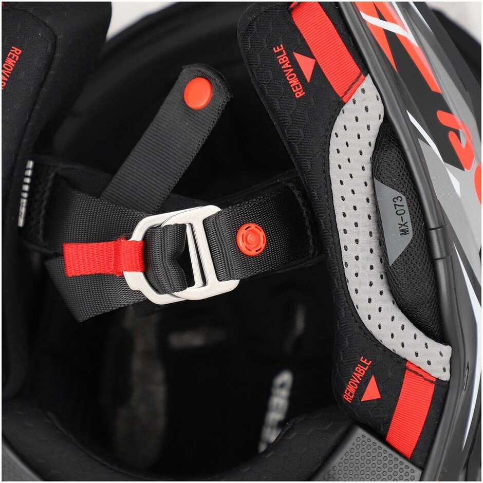 Acerbis AIRSTRIKE-X Cross Enduro Motorradhelm Schwarz Orange Fluo