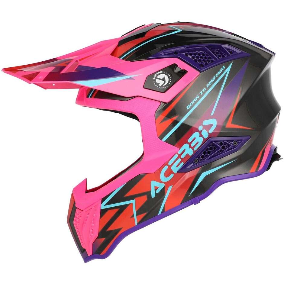 Acerbis AIRSTRIKE-X Cross Enduro Motorradhelm Schwarz Pink