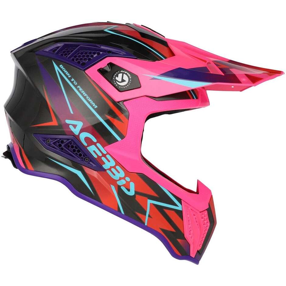 Acerbis AIRSTRIKE-X Cross Enduro Motorradhelm Schwarz Pink