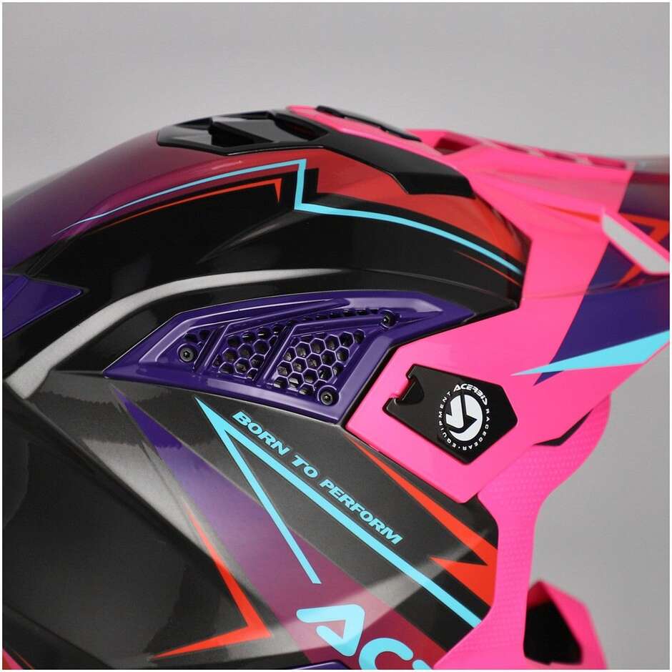 Acerbis AIRSTRIKE-X Cross Enduro Motorradhelm Schwarz Pink