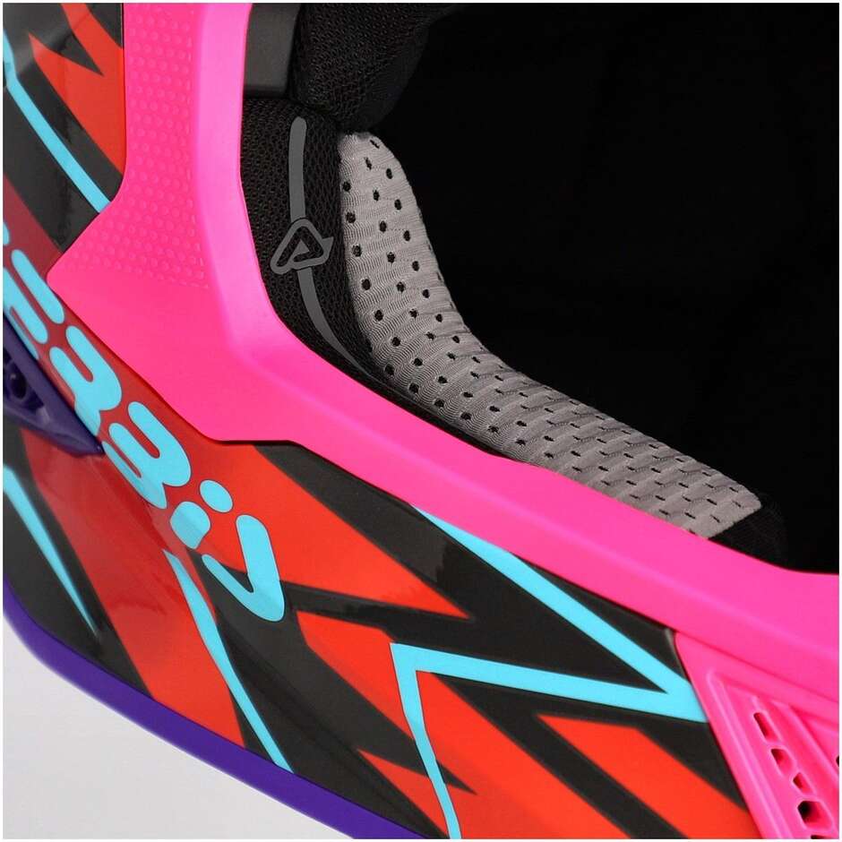 Acerbis AIRSTRIKE-X Cross Enduro Motorradhelm Schwarz Pink