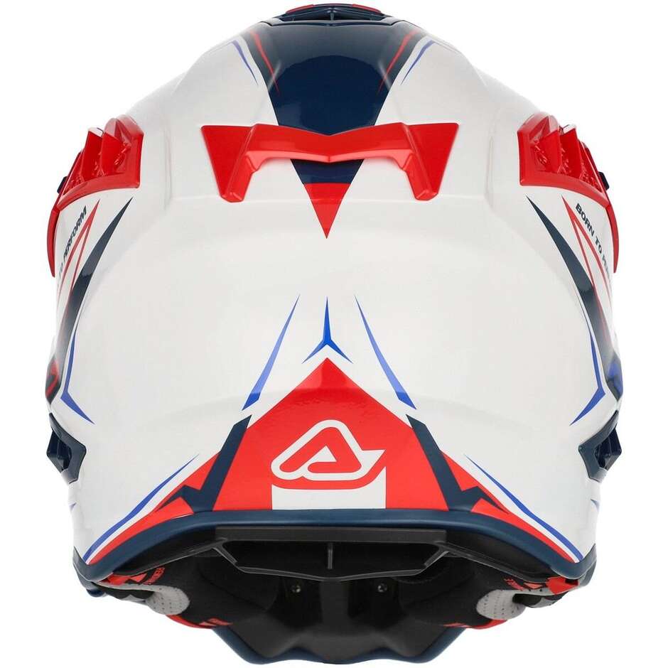 Acerbis AIRSTRIKE-X Motocross-Enduro-Helm Weiß Blau Rot