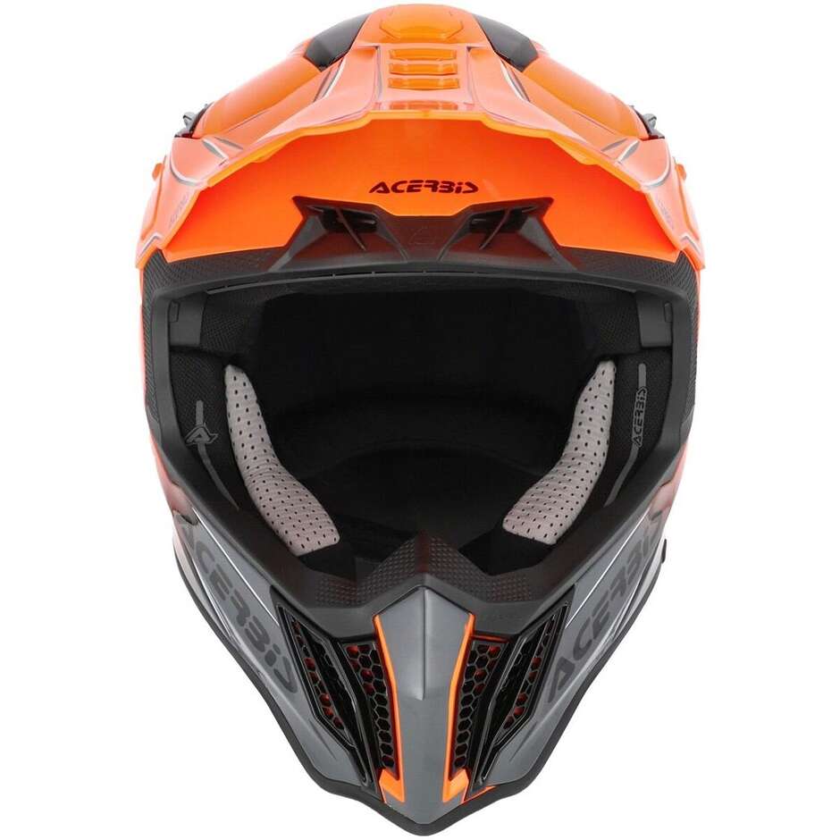 Acerbis AIRSTRIKE-X Orange Grey Cross Enduro Motorcycle Helmet