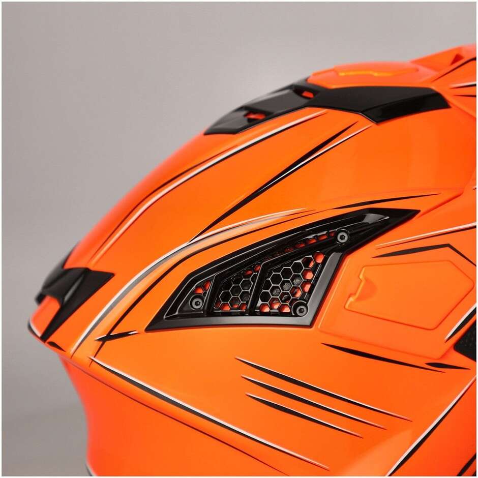 Acerbis AIRSTRIKE-X Orange Grey Cross Enduro Motorcycle Helmet