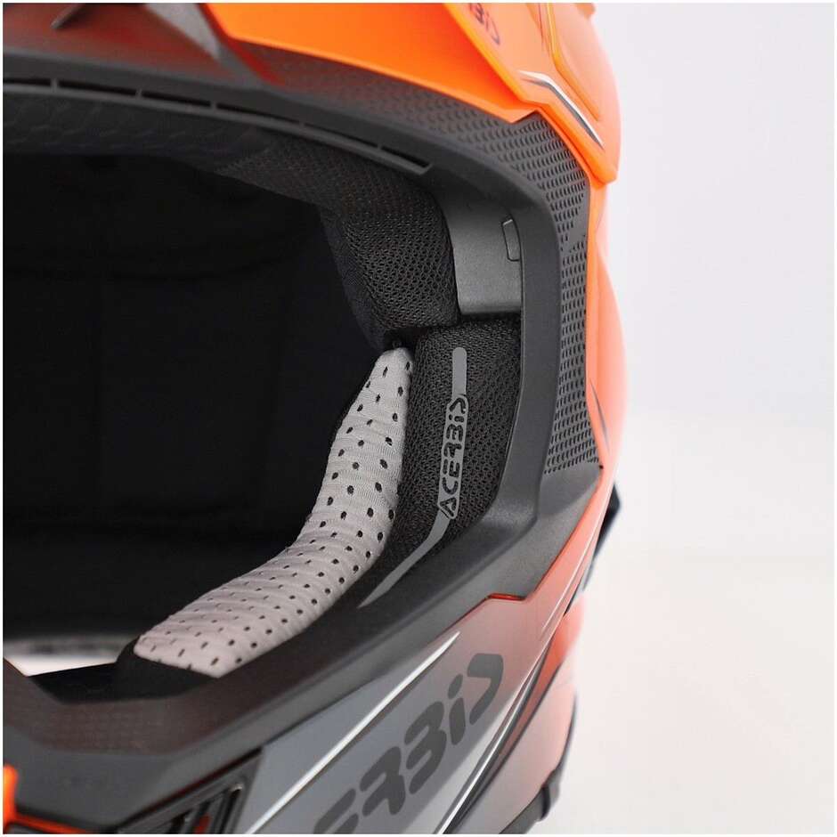 Acerbis AIRSTRIKE-X Orange Grey Cross Enduro Motorcycle Helmet