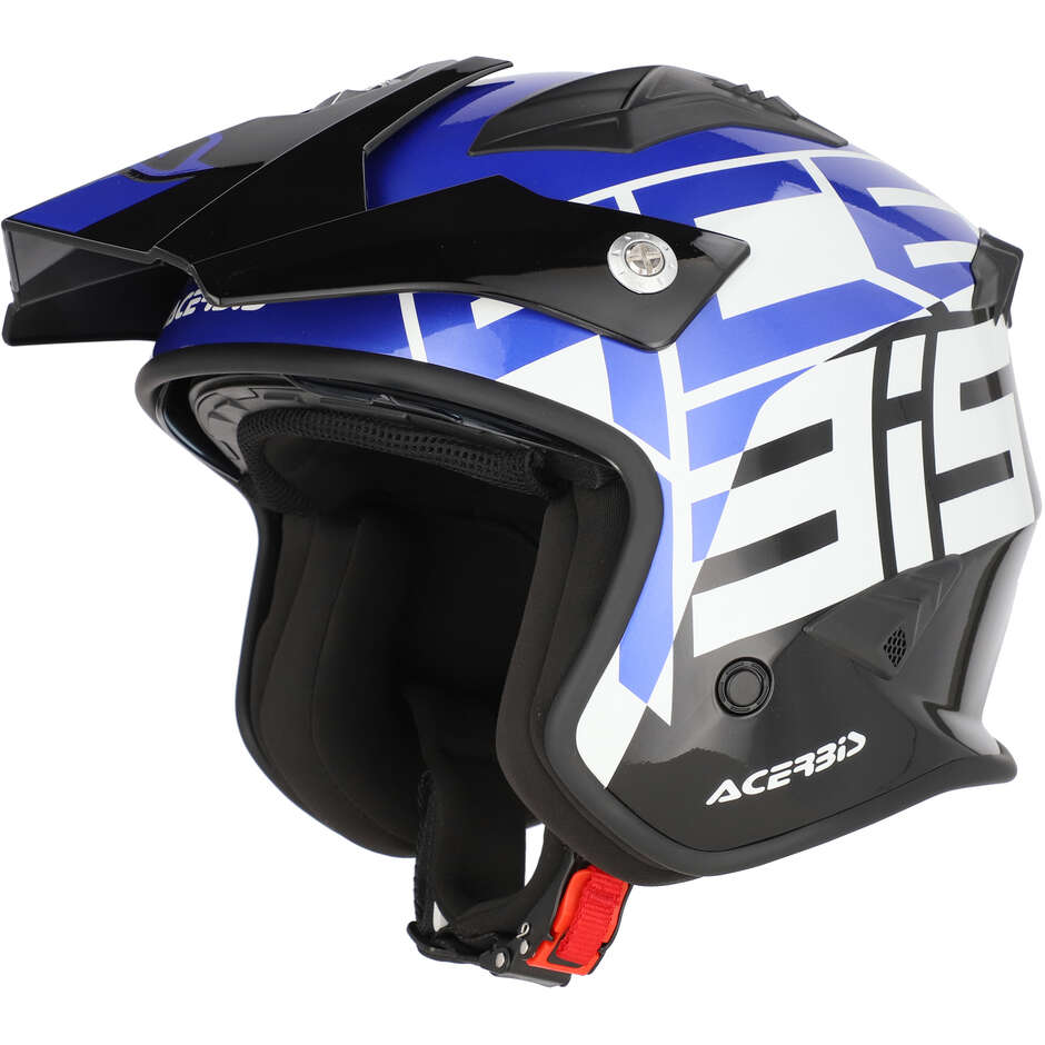 Acerbis Aria 2206 Graphic Jet Motorcycle Helmet Black Blue