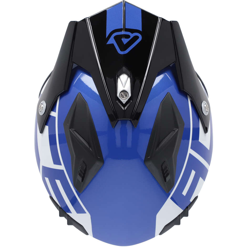 Acerbis Aria 2206 Graphic Jet Motorcycle Helmet Black Blue