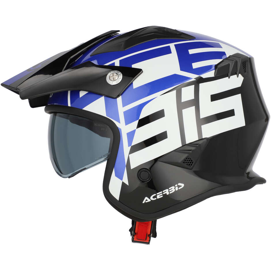 Acerbis Aria 2206 Graphic Jet Motorcycle Helmet Black Blue