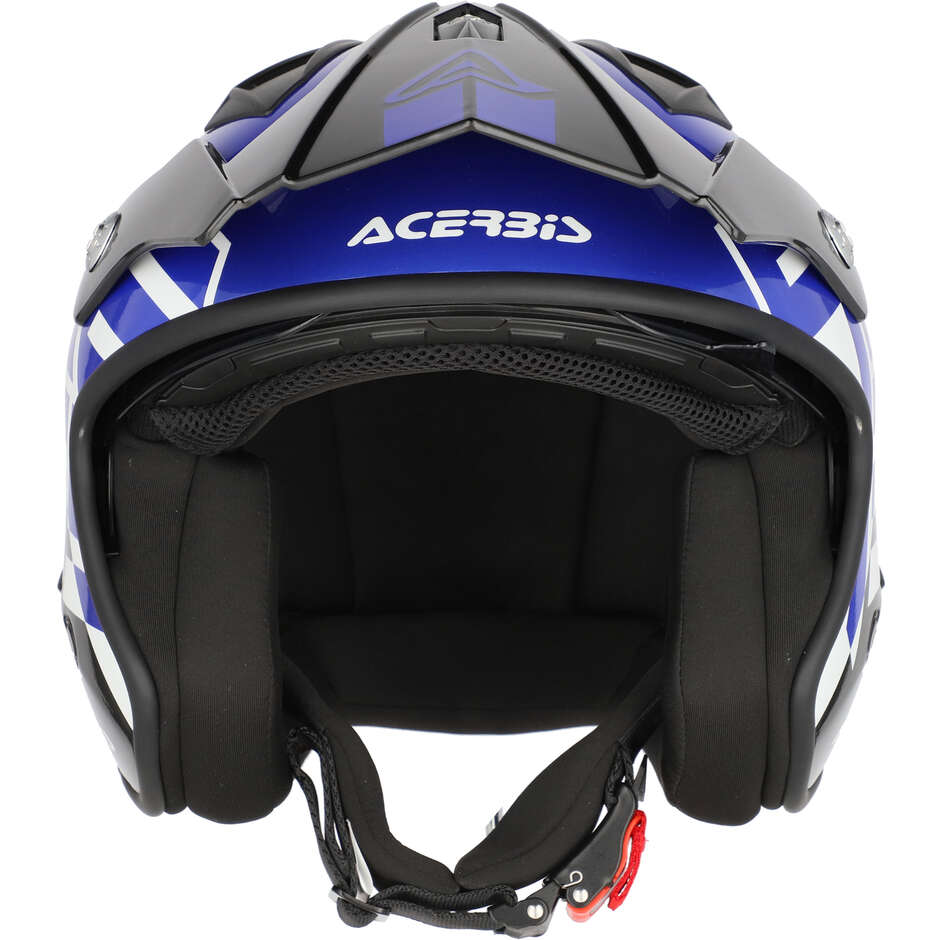 Acerbis Aria 2206 Graphic Jet Motorcycle Helmet Black Blue