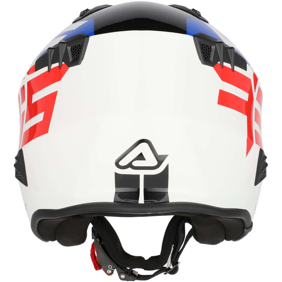 Acerbis Aria 2206 Graphic Jet Motorcycle Helmet White Blue Red