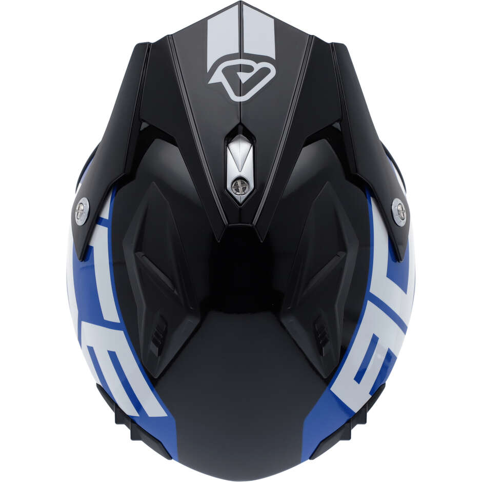 Acerbis Aria 2206 Graphic Jet Motorcycle Helmet White Blue Red