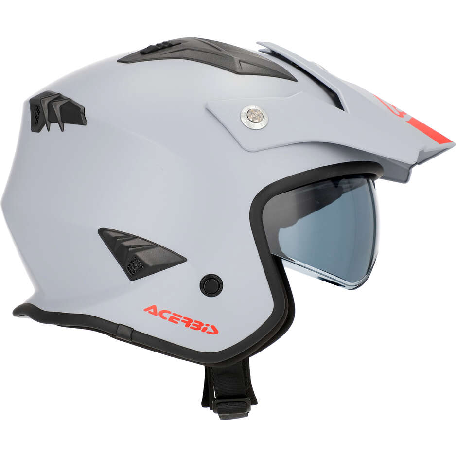 Acerbis Aria 2206 Jet Motorcycle Helmet Light Grey