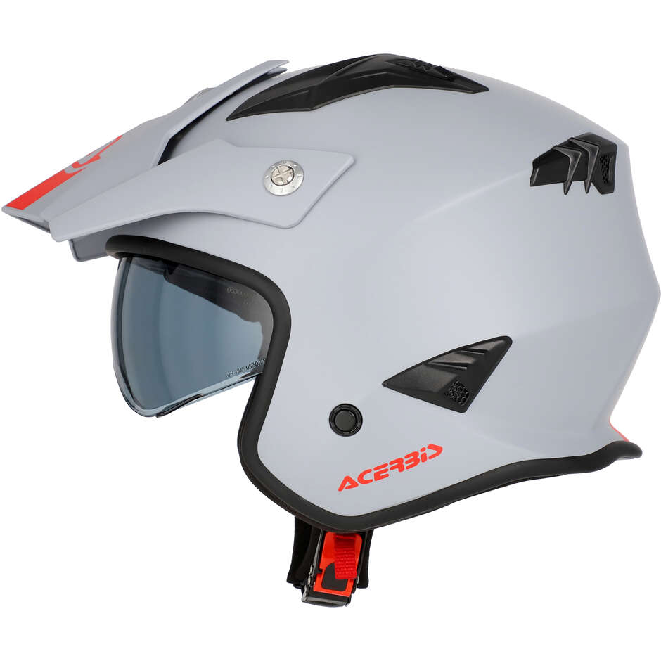 Acerbis Aria 2206 Jet Motorcycle Helmet Light Grey