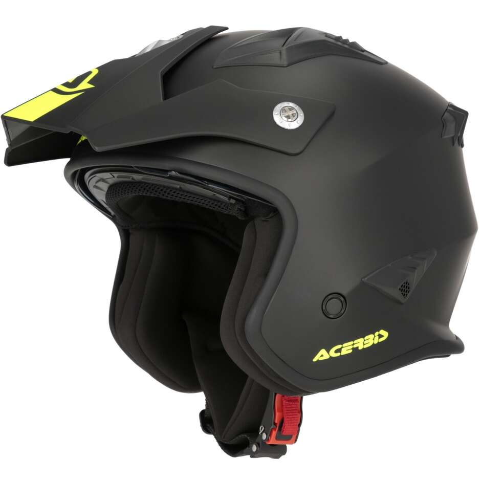 Acerbis Aria 2206 Jet Motorradhelm, matt schwarz/gelb